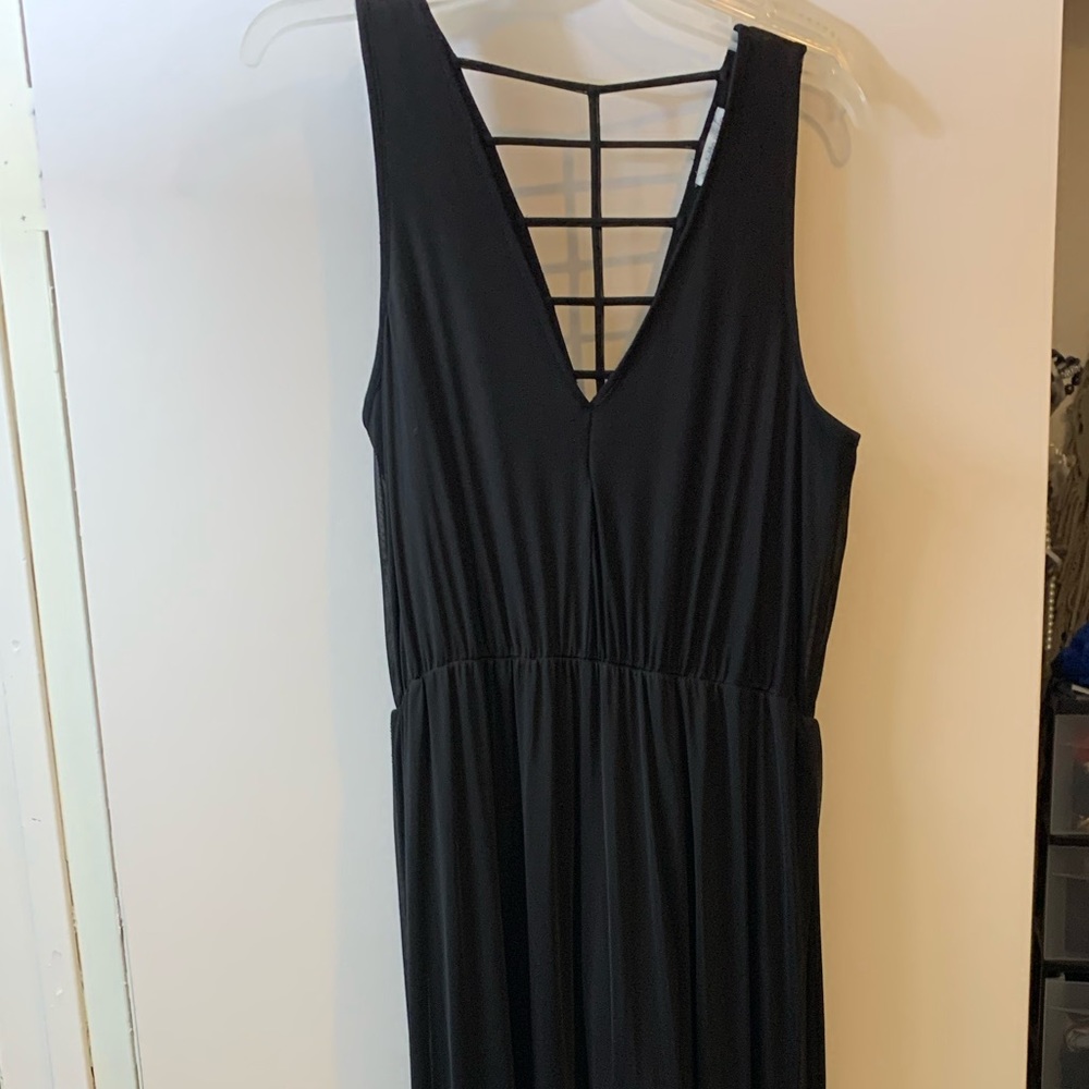 Black sheer dress with shorts underneath